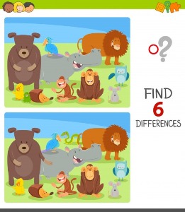 Between Animals spot the differences 3
